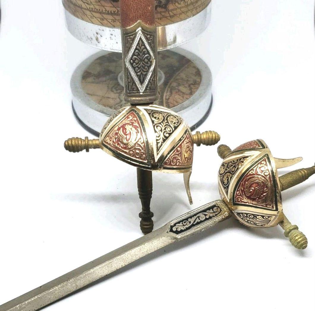 希少 アンティーク ペーパーナイフ 2本セット 鞘付き パイレーツ サーベル型