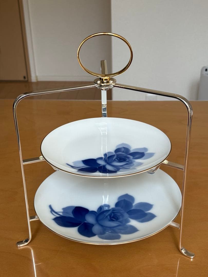 ノリタケ　Noritake ハイティースタンド(2段)(折りたたみ式) 9HAK