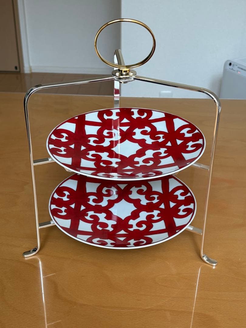 ノリタケ　Noritake ハイティースタンド(2段)(折りたたみ式) 9HAK