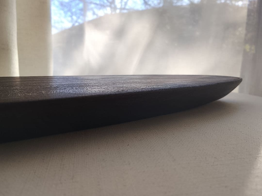 濱端弘太 オーバルプレートトレー 作家 漆塗 黒漆 拭き漆 天然木