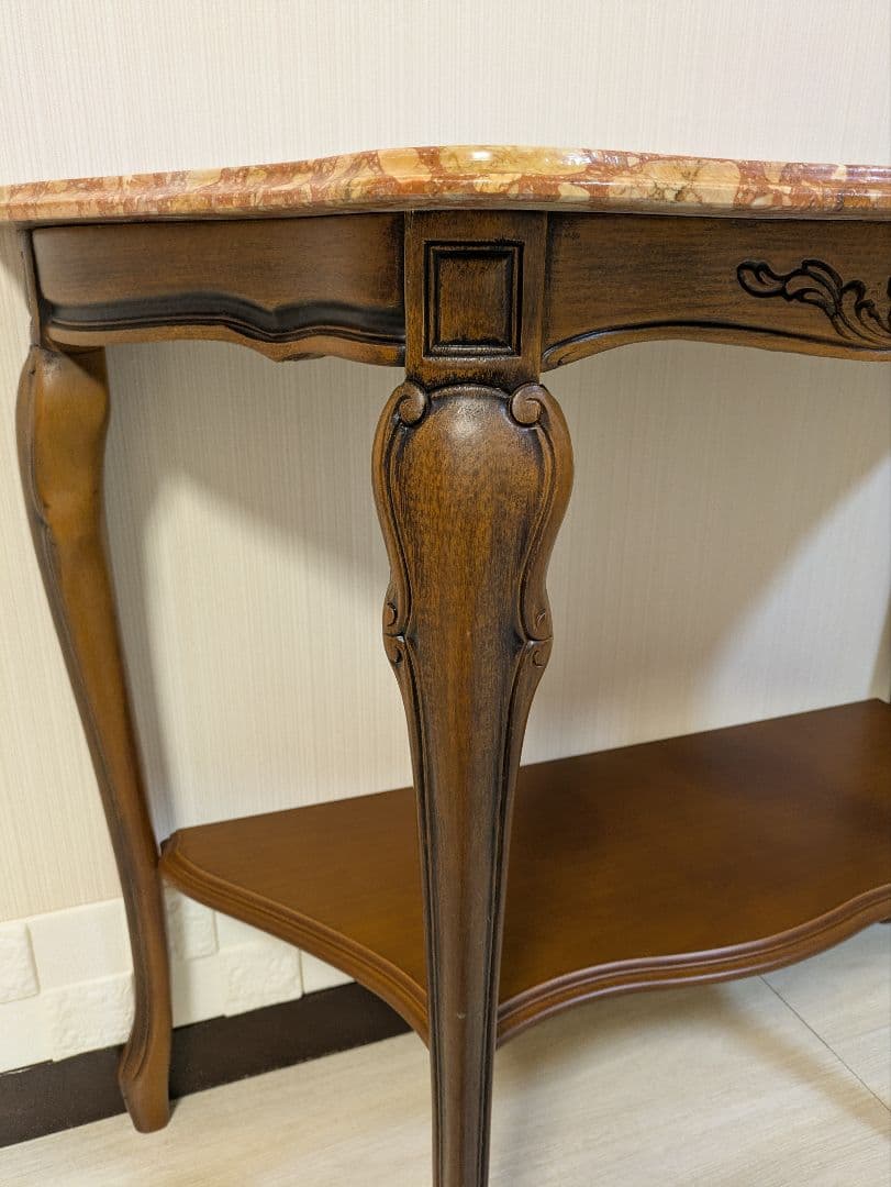 大理石　コンソールテーブル　サイドテーブル