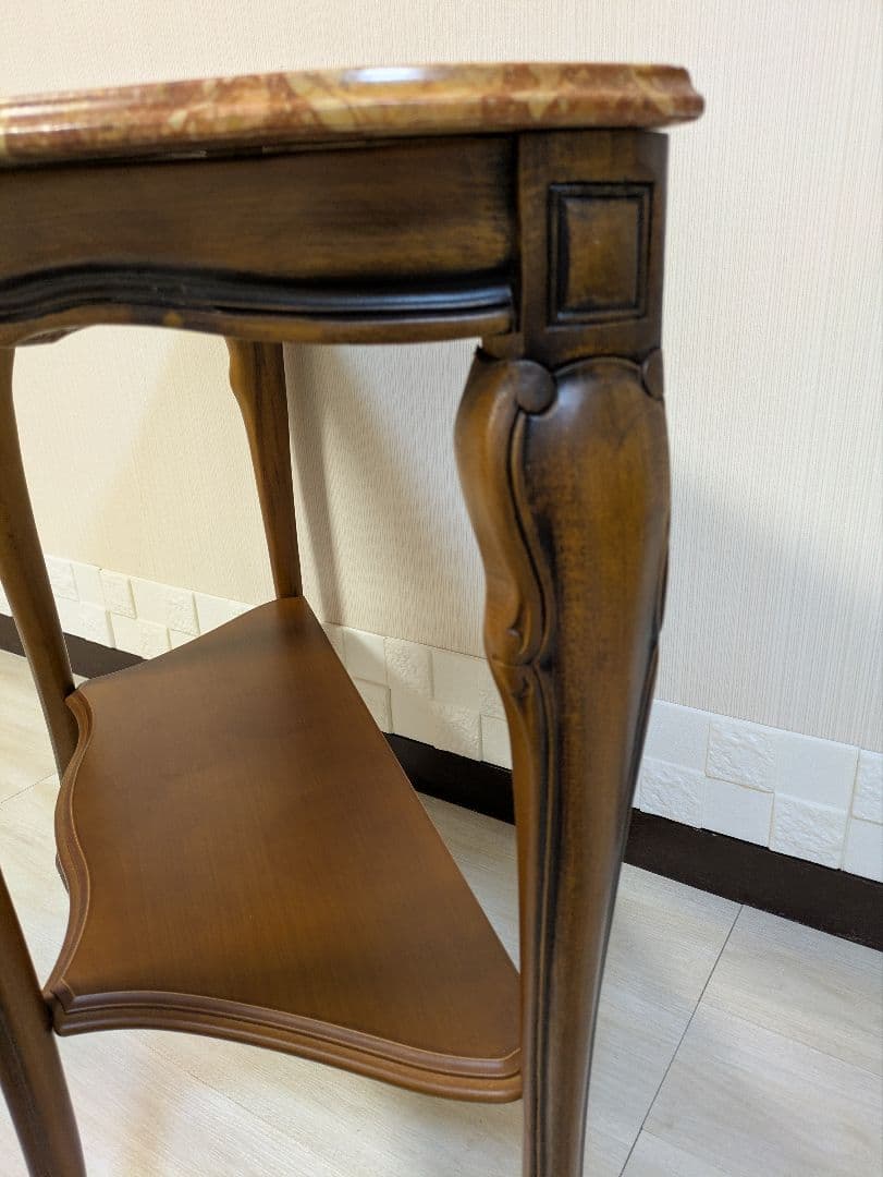 大理石　コンソールテーブル　サイドテーブル