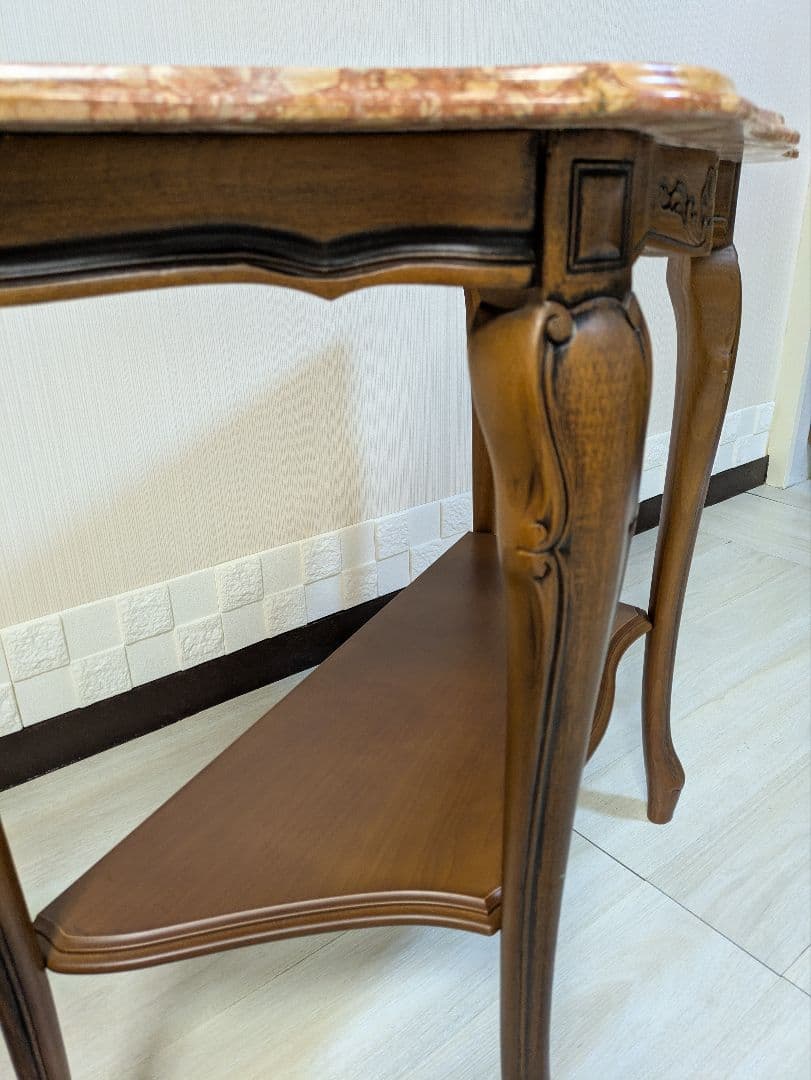 大理石　コンソールテーブル　サイドテーブル