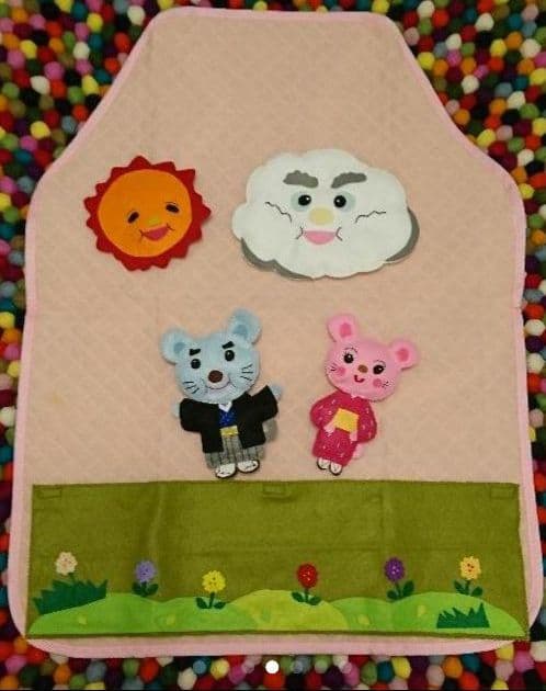 ご確認用 ねずみのよめいり·北風と太陽 エプロンシアター用人形 - メルカリ