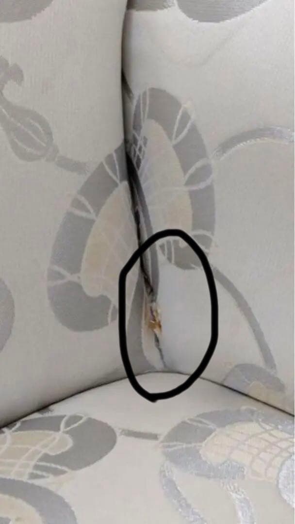 超希少♦️和柄♦️猫脚　鋲留コンパクトカウチソファ♦️ヴィンテージベンチ♦️送料込