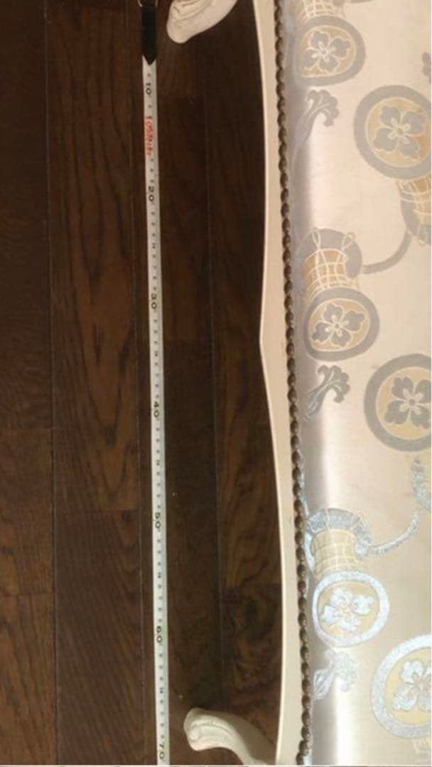 超希少♦️和柄♦️猫脚　鋲留コンパクトカウチソファ♦️ヴィンテージベンチ♦️送料込