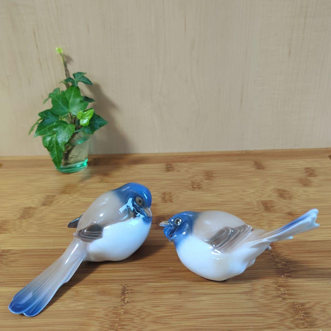 【美品】ロイヤルコペンハーゲン・B&G／青い鳥♪シジュウカラ