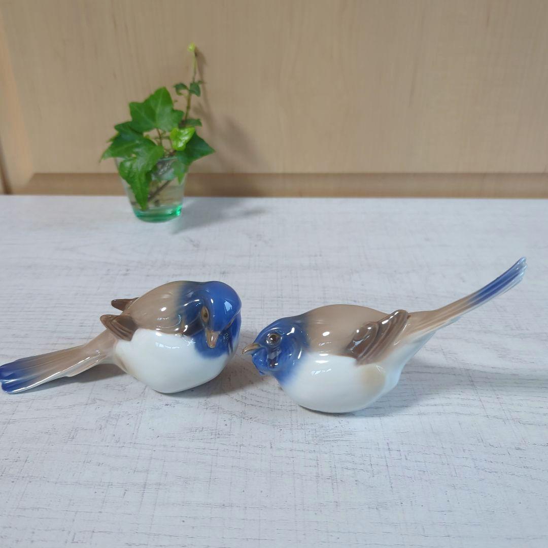 【美品】ロイヤルコペンハーゲン・B&G／青い鳥♪シジュウカラ