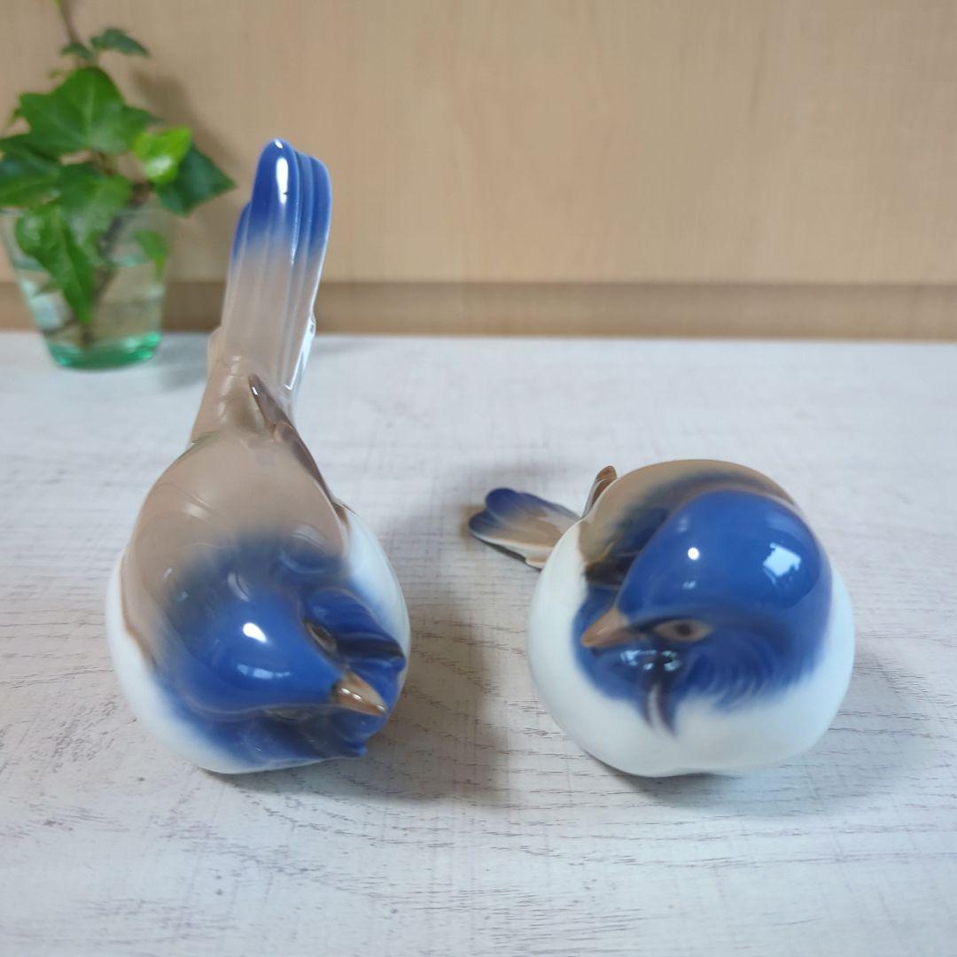 【美品】ロイヤルコペンハーゲン・B&G／青い鳥♪シジュウカラ
