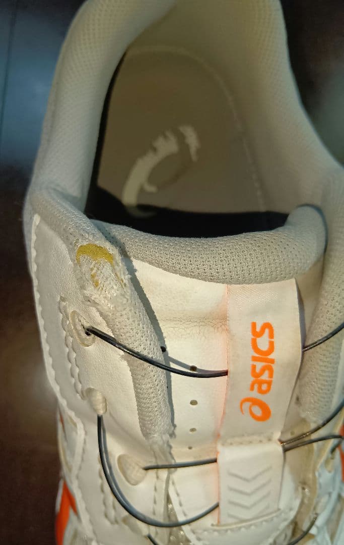 ASICS 安全靴 ボアシステム ホワイト/オレンジ