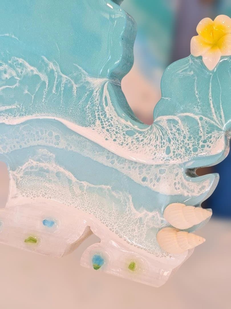 （122）ミニシーサー　おきなわ　(オス)　レジンアート