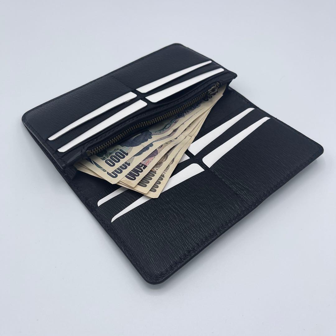 ロングウォレット/長財布　ブラック/黒　牛革