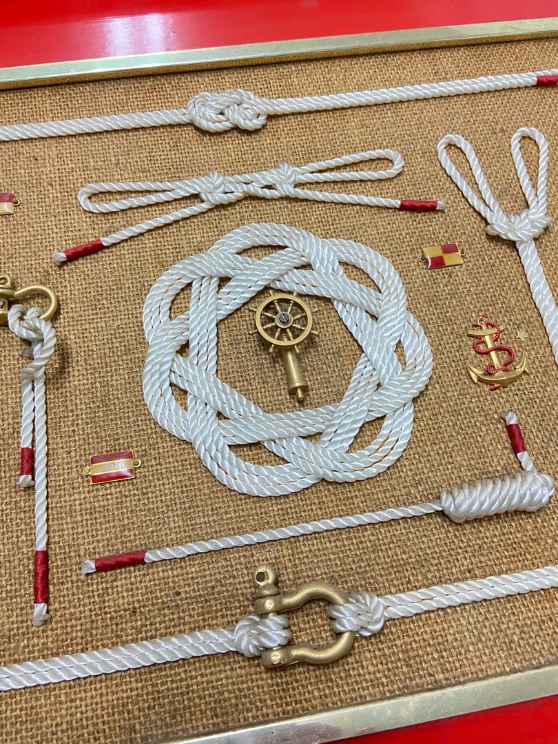 ノッティングボード アンティーク ロープノット額オブジェ ヨット