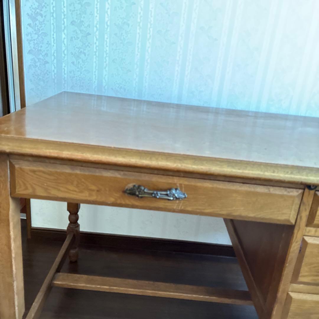 片袖机　デスク　アンティーク