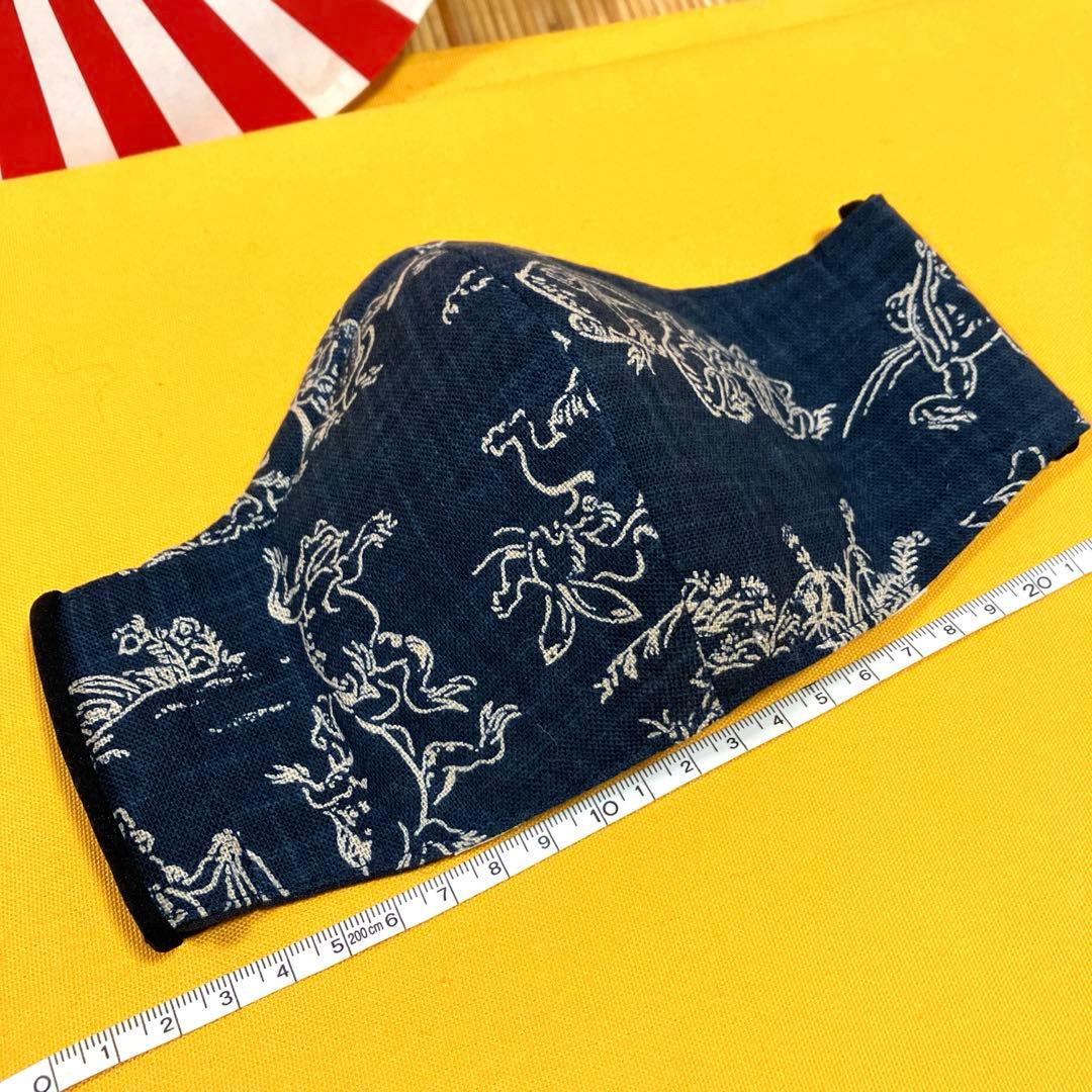 鳥獣戯画☆和風デザイン☆立体マスク☆ハンドメイド - メルカリ