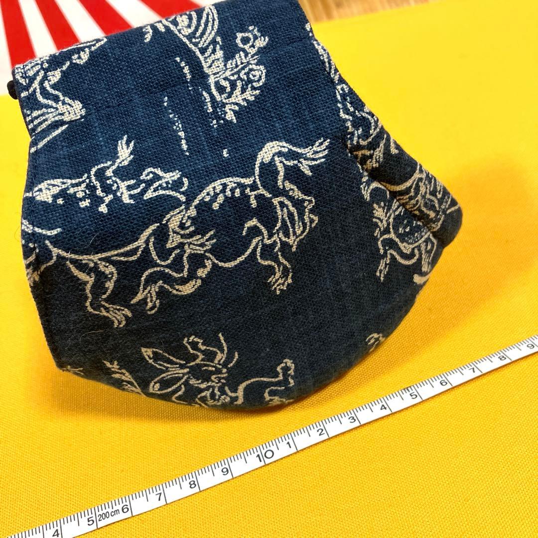 鳥獣戯画☆和風デザイン☆立体マスク☆ハンドメイド - メルカリ