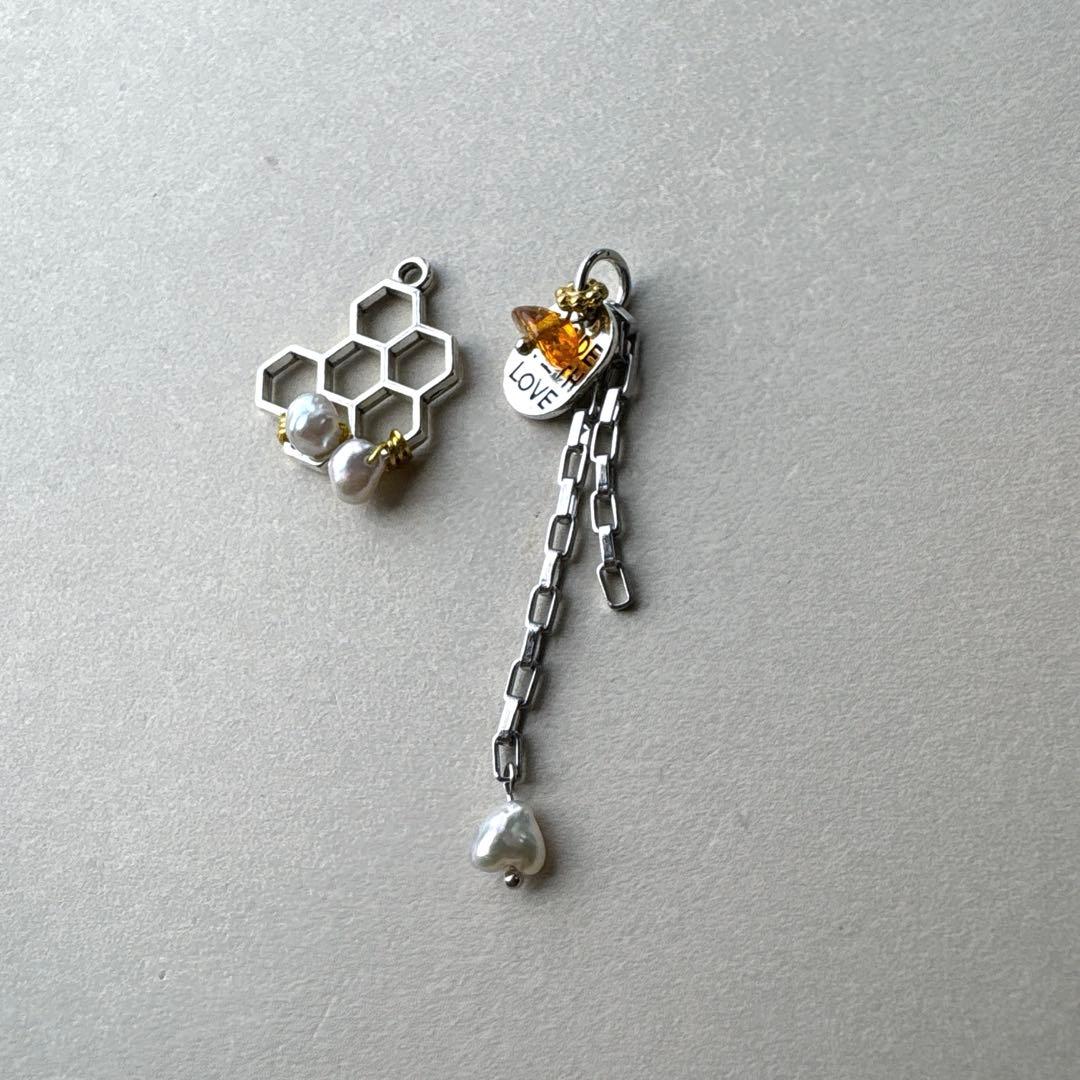 no.165 あこや真珠と滴るハニカム