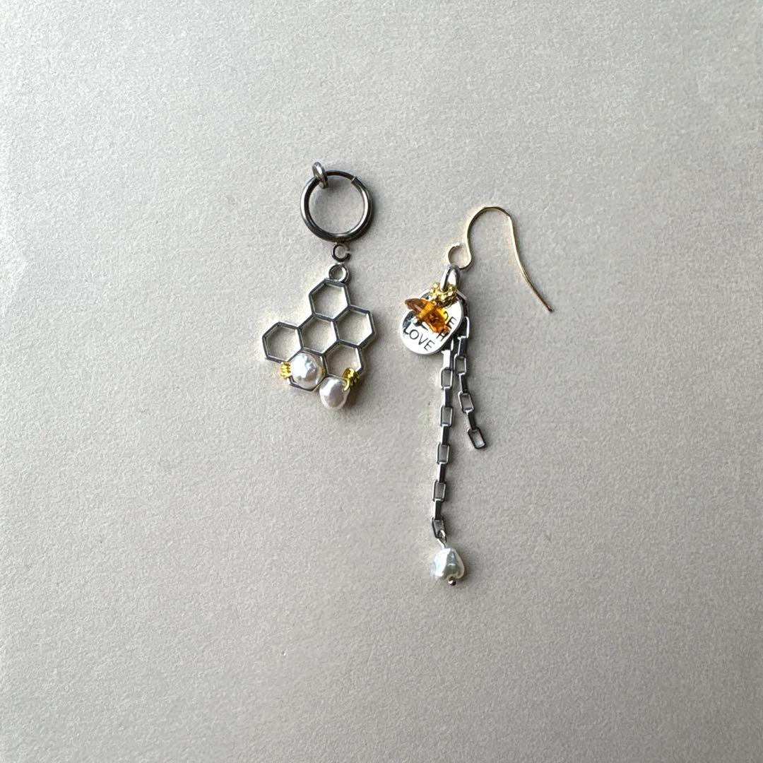 no.165 あこや真珠と滴るハニカム