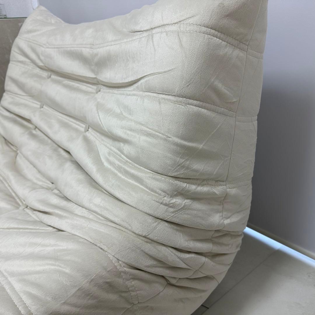 リーンロゼ トーゴ 風 リプロダクト ２人がけ ソファ リクライニング ホワイト