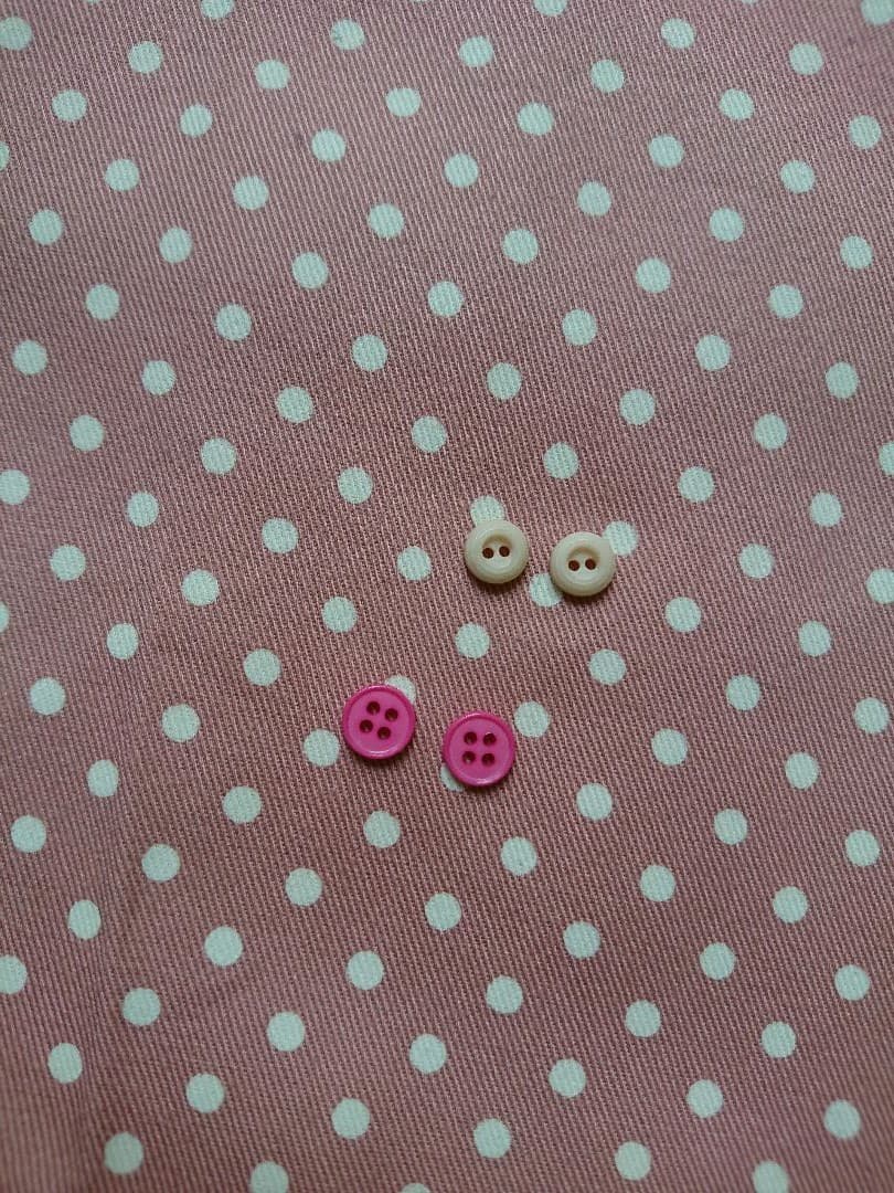 イーマリー イルメール ピンクドットと茶色のキャスケット＆サロペット