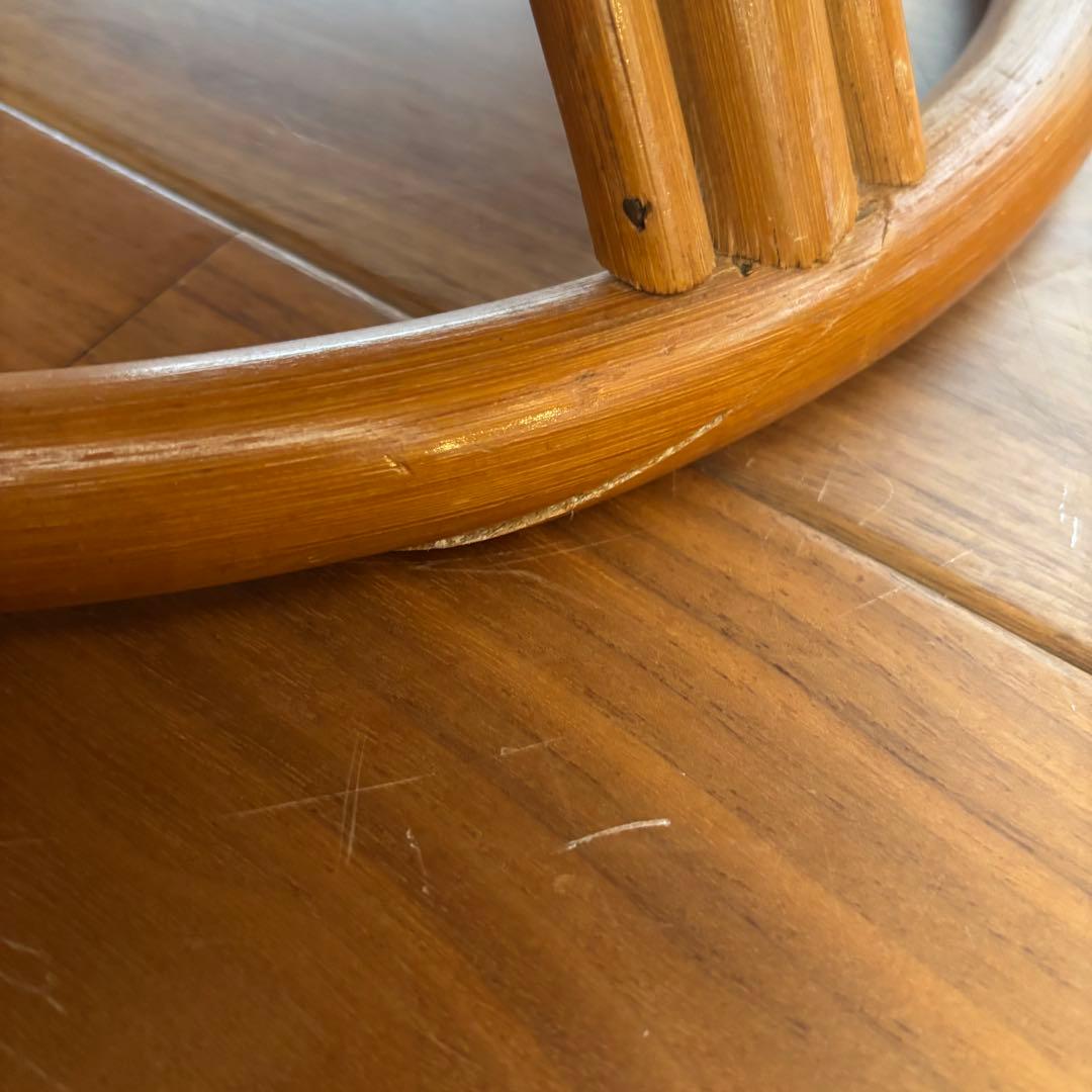 ラタン 回転チェア 2脚セット クッション付 籐椅子 座椅子 ローチェア