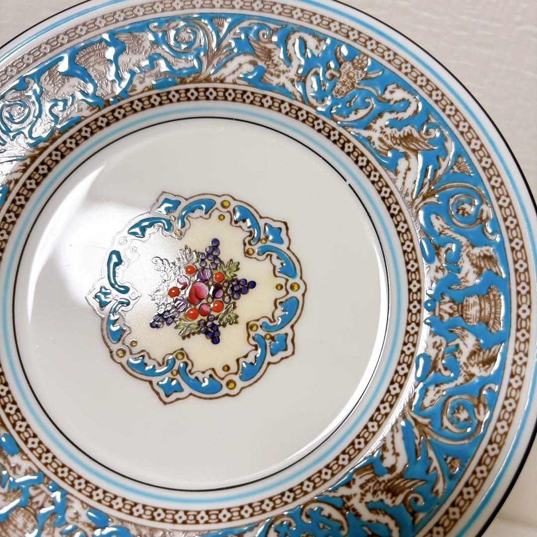 291 黒壺15.5cmバタープレート Florentine turquoise