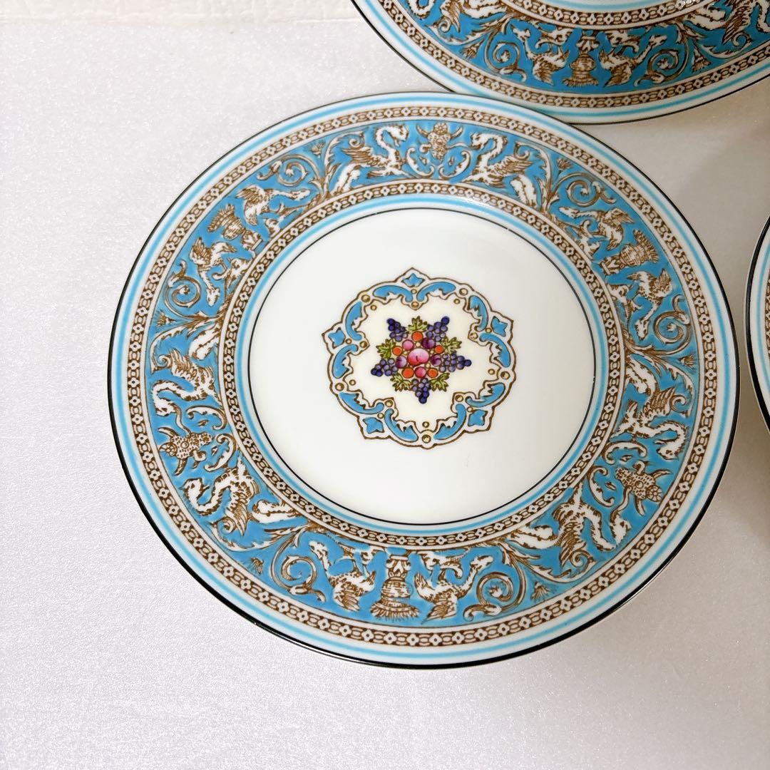 291 黒壺15.5cmバタープレート Florentine turquoise