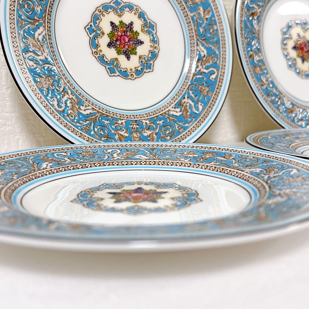 291 黒壺15.5cmバタープレート Florentine turquoise