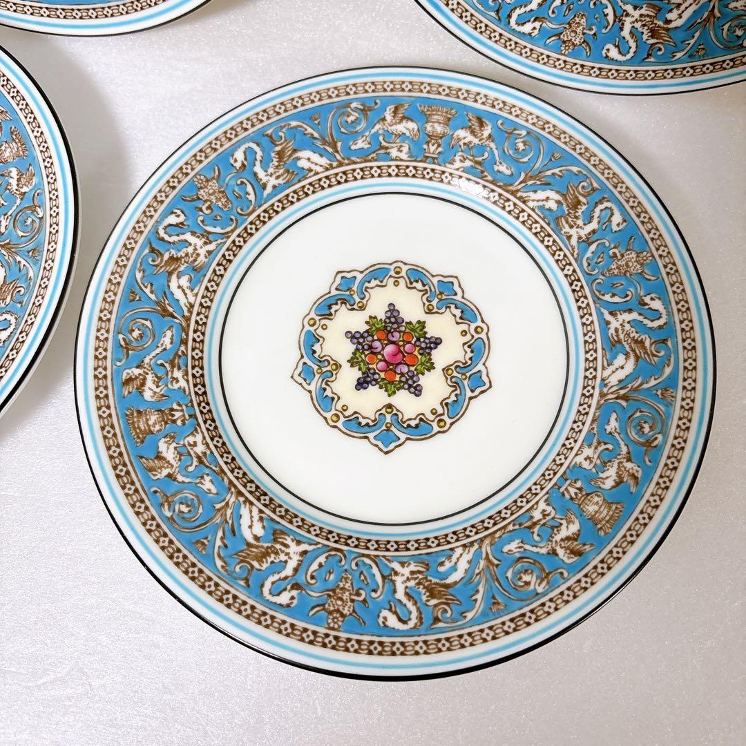 291 黒壺15.5cmバタープレート Florentine turquoise