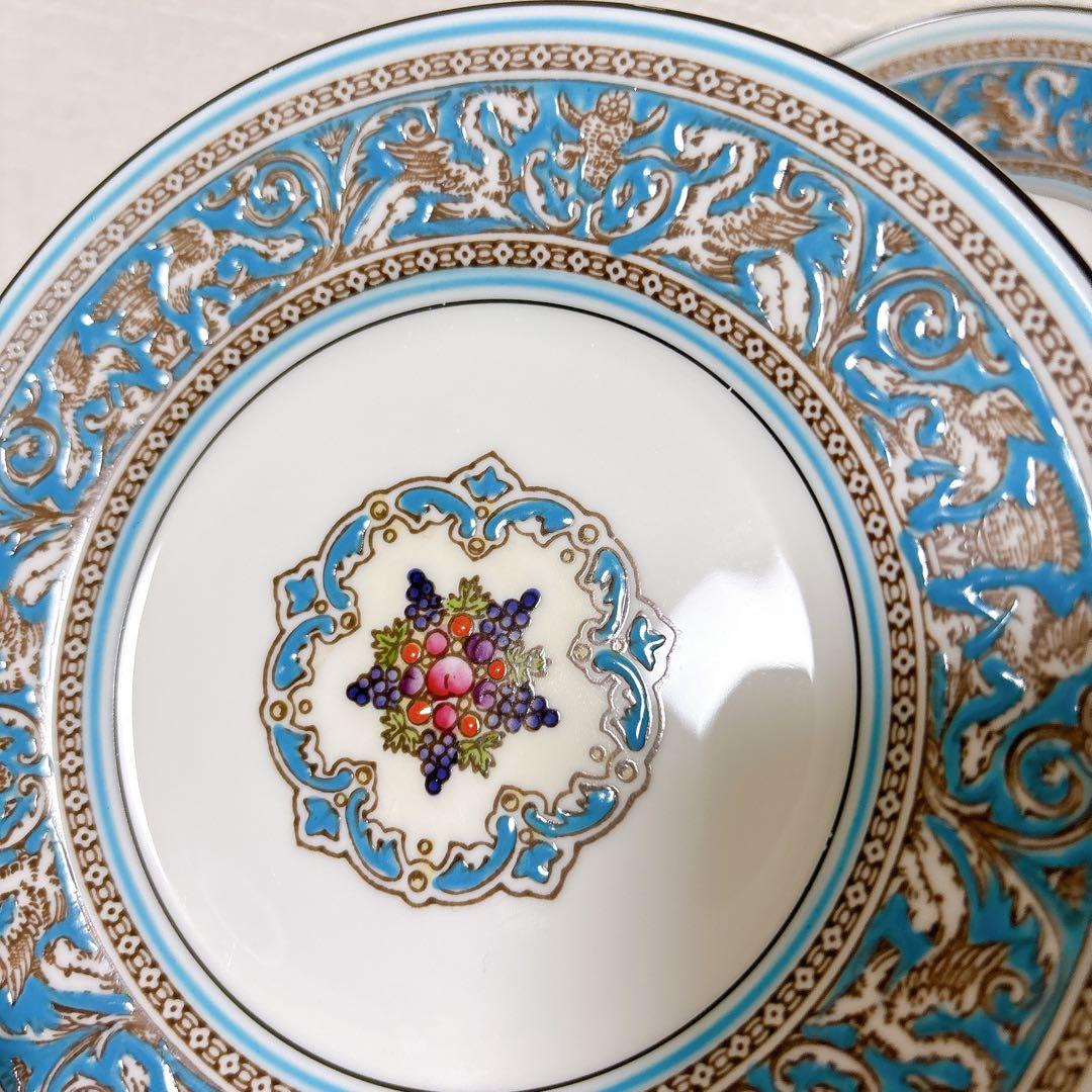 291 黒壺15.5cmバタープレート Florentine turquoise