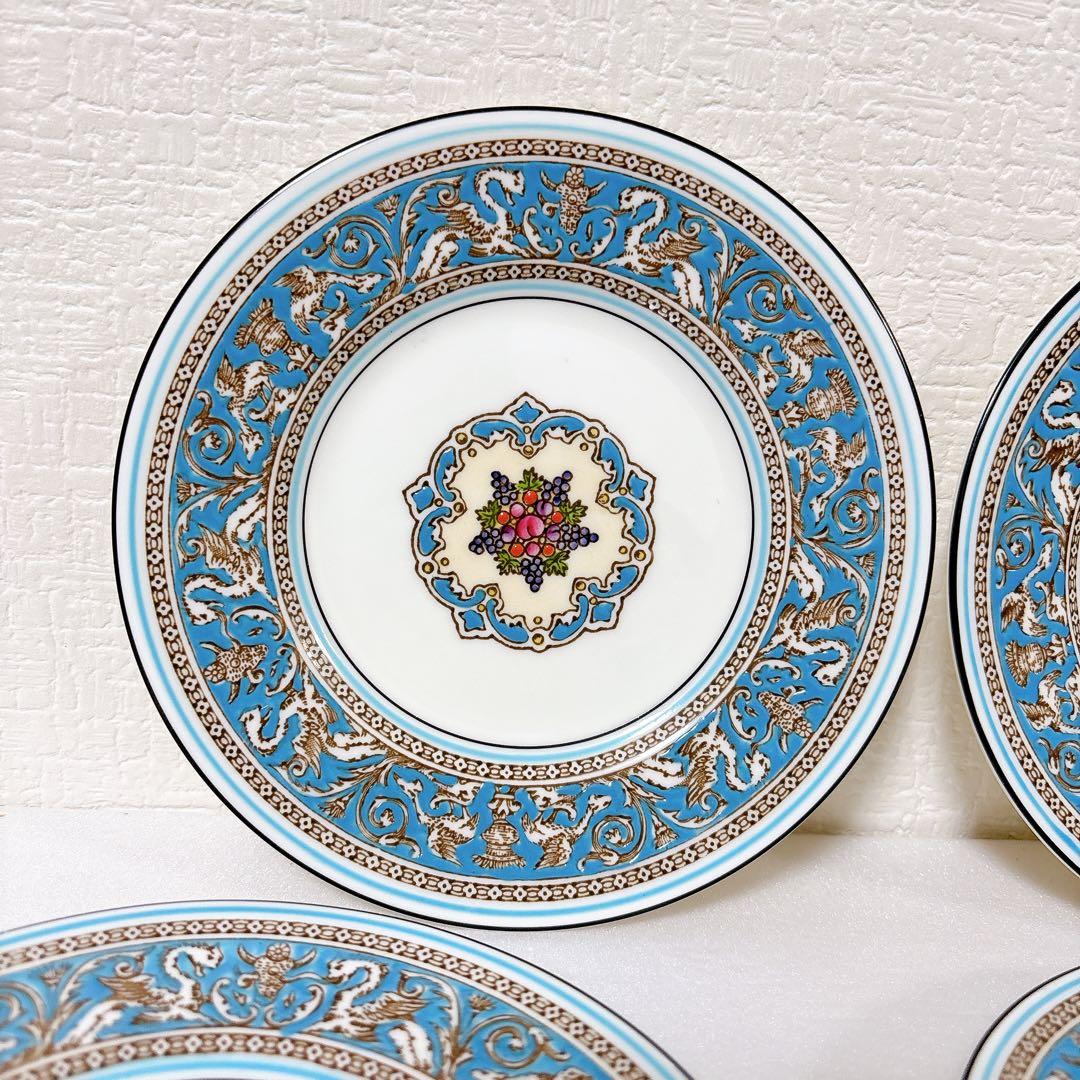 291 黒壺15.5cmバタープレート Florentine turquoise