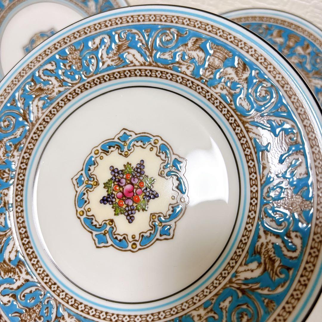 291 黒壺15.5cmバタープレート Florentine turquoise