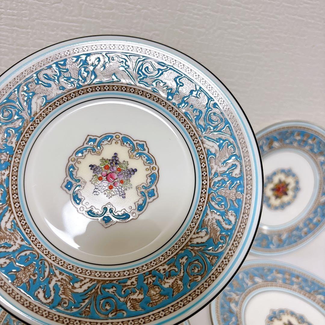 291 黒壺15.5cmバタープレート Florentine turquoise