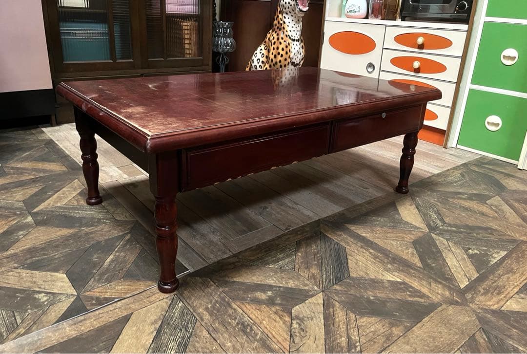 アンティーク 文机 座卓 ローテーブル インテリア 昭和レトロ 引き出し付