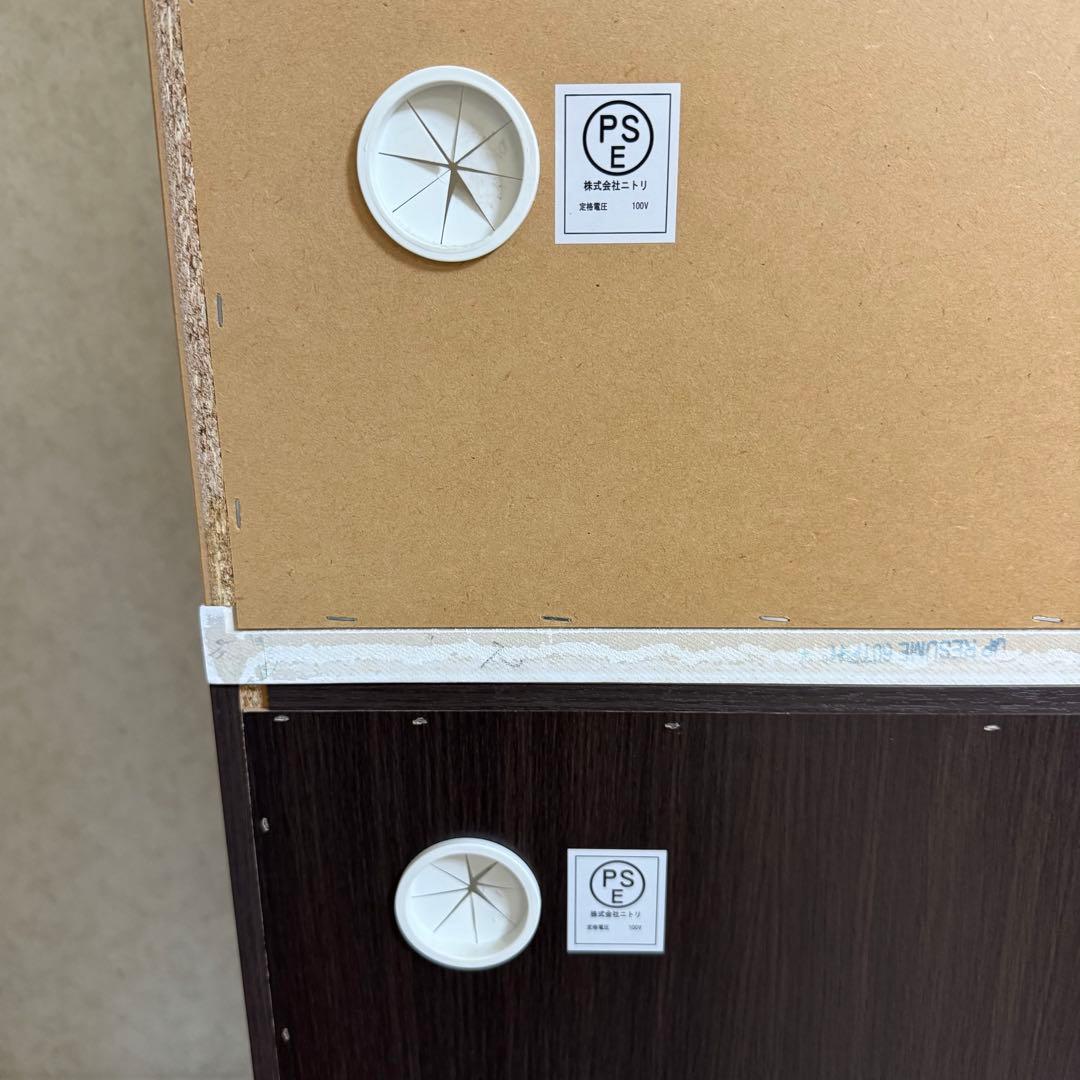 ニトリ キッチンボード 60cm幅 レンジ台 食器棚