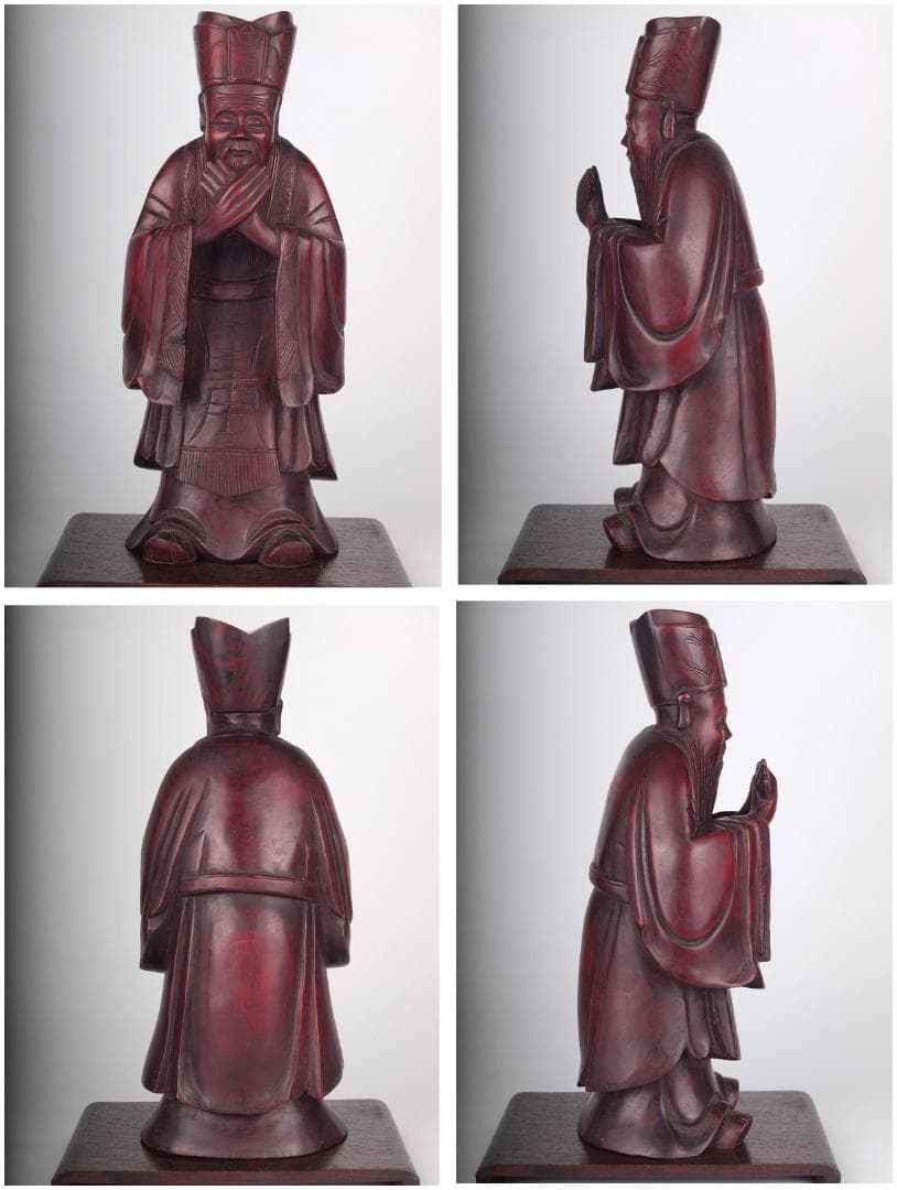 民間仕入れ品　中国孔子像　激安骨董品<BR>  X764C12 -5