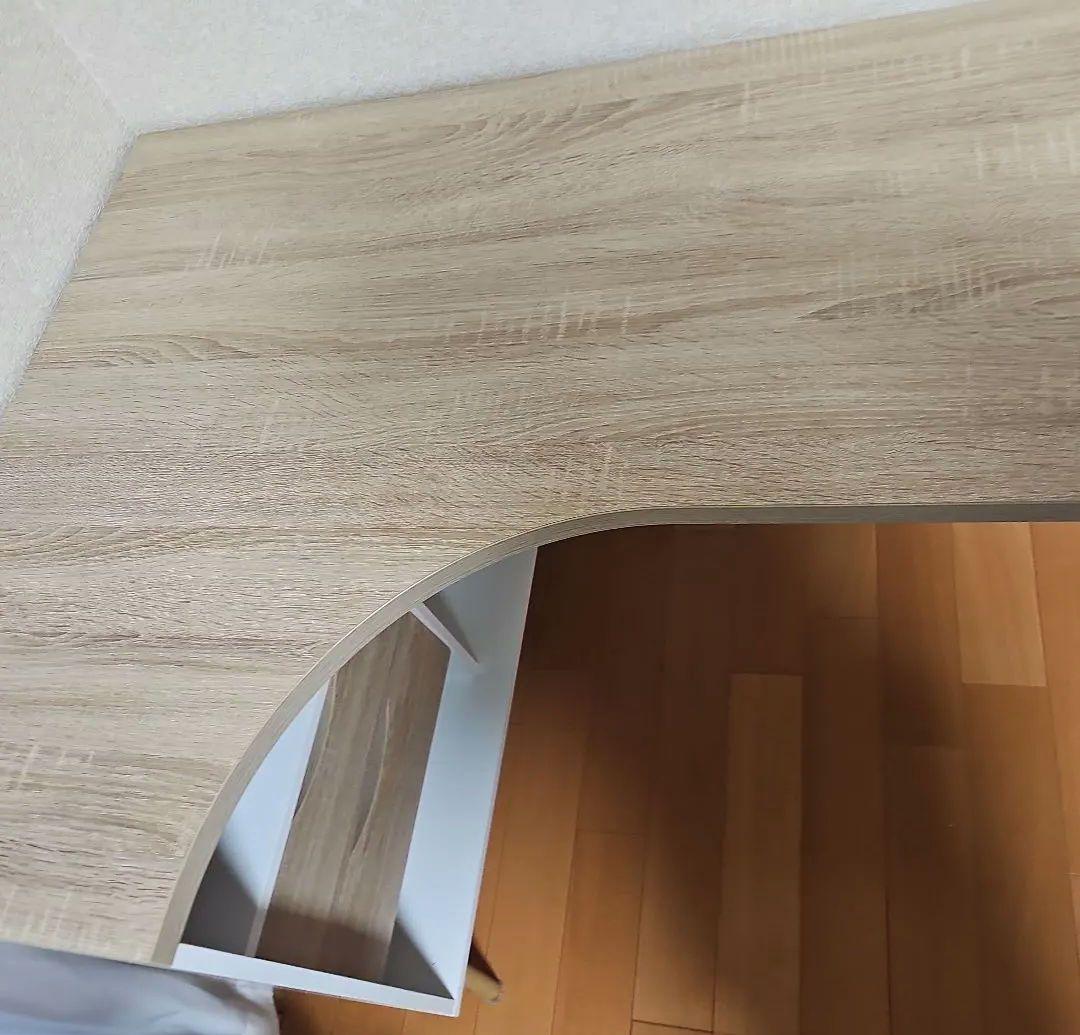 デスク L字 机 白 おしゃれ 収納 木製 PCデスク 学習机