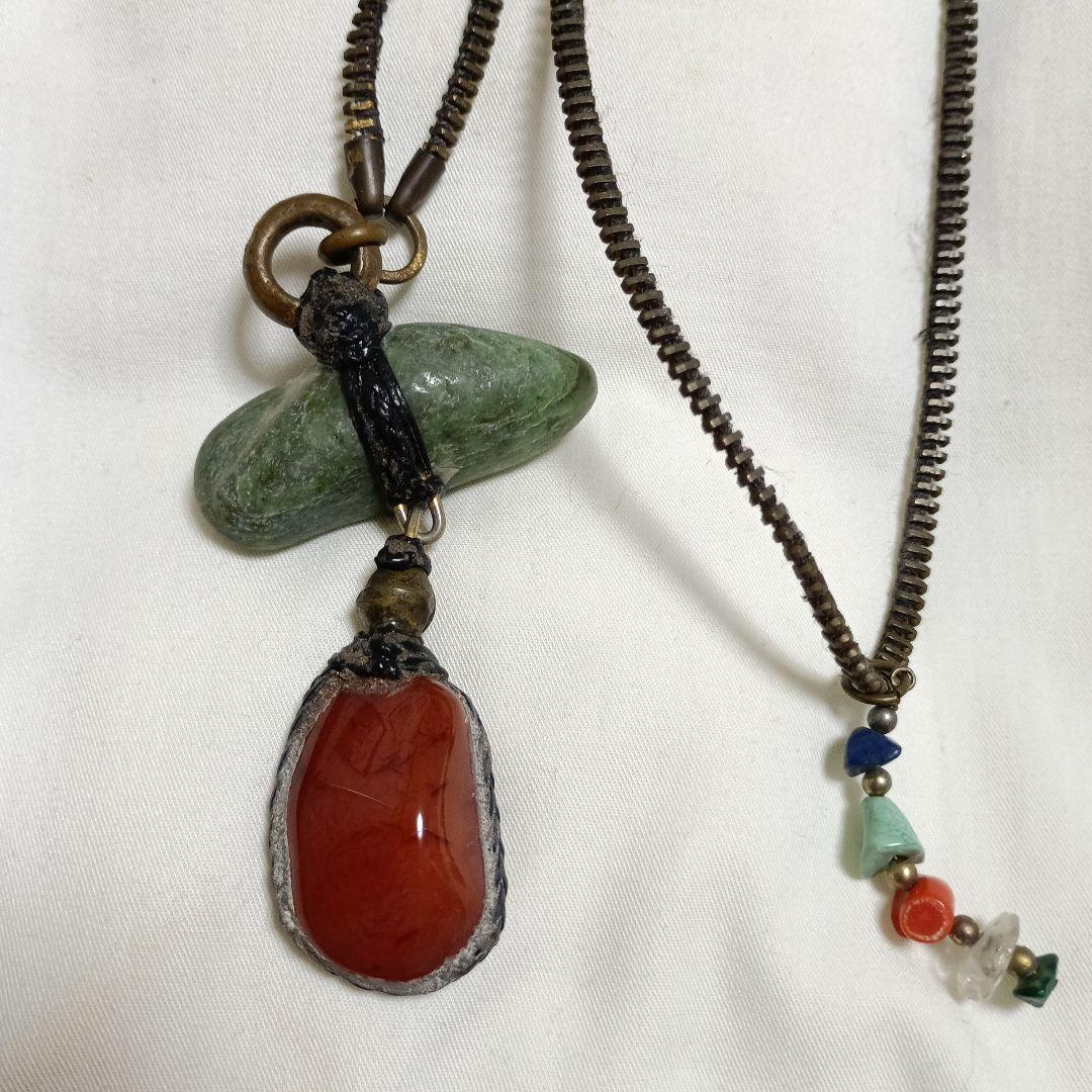 天然石ペンダントネックレス