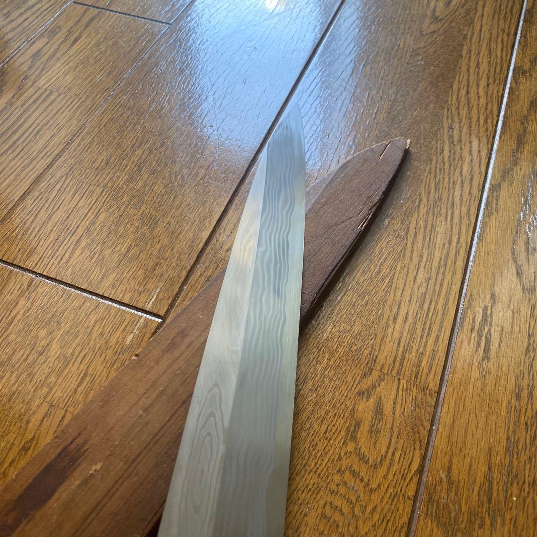 柳刃包丁　正本　総本店　ダマスカス　マグロ　刃渡り40cm