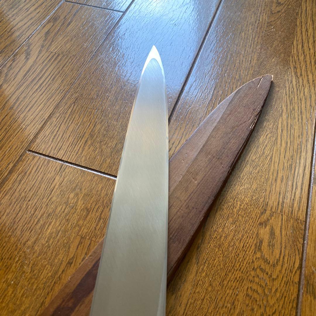 柳刃包丁　正本　総本店　ダマスカス　マグロ　刃渡り40cm