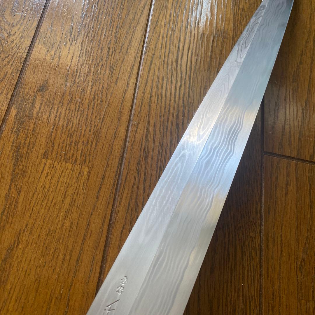 柳刃包丁　正本　総本店　ダマスカス　マグロ　刃渡り40cm
