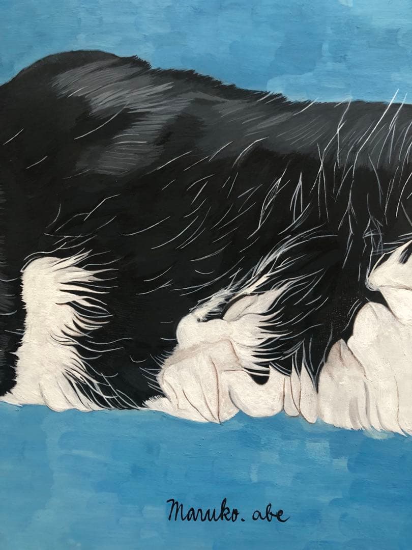 《送料無料》原画「ウメ8」猫イラスト 水彩画