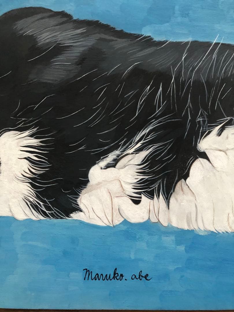 《送料無料》原画「ウメ8」猫イラスト 水彩画