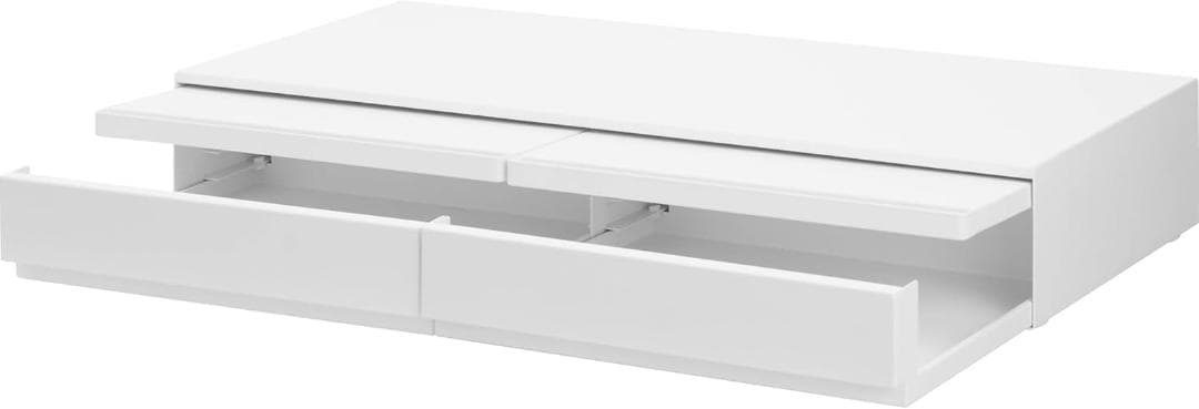 tower キッチン家電下引き出し＆スライドテーブル 幅80cm 山崎実業 白