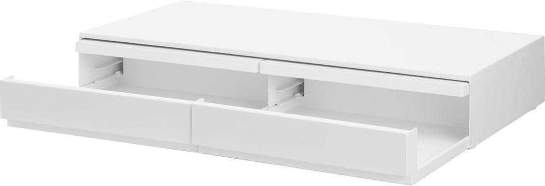 tower キッチン家電下引き出し＆スライドテーブル 幅80cm 山崎実業 白