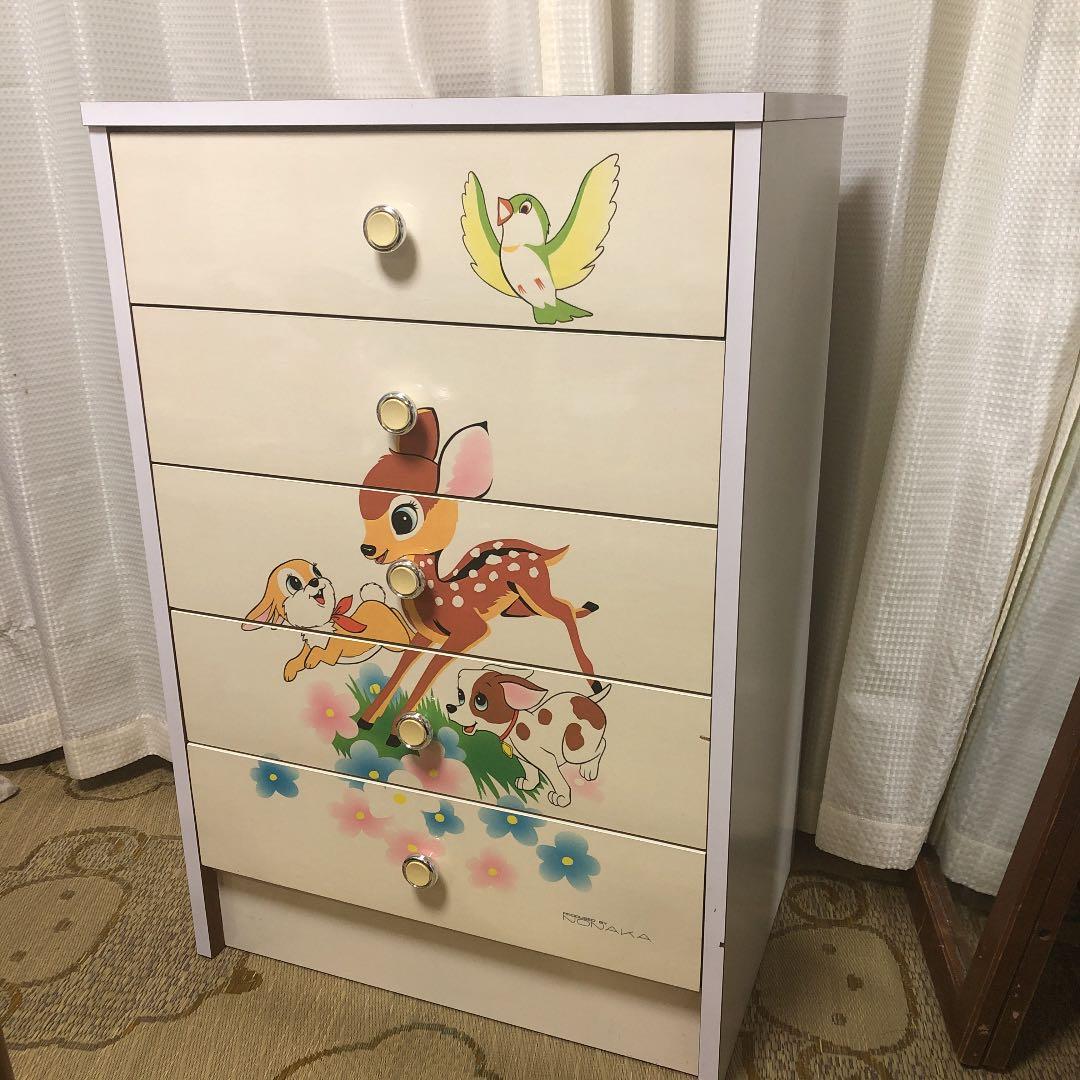 昭和レトロ バンビ ベビーチェスト ベビーたんす 内藤ルネ 宇山あゆみ