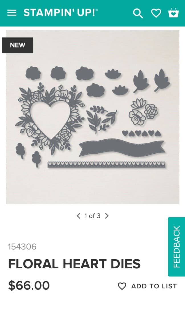 127【新品未使用】新製品スタンピンアップ ダイ スタンプ