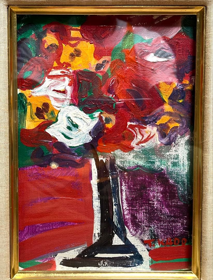 角卓 Taku kado 「華(幼花)」油絵 油彩 肉筆 / 真作保証