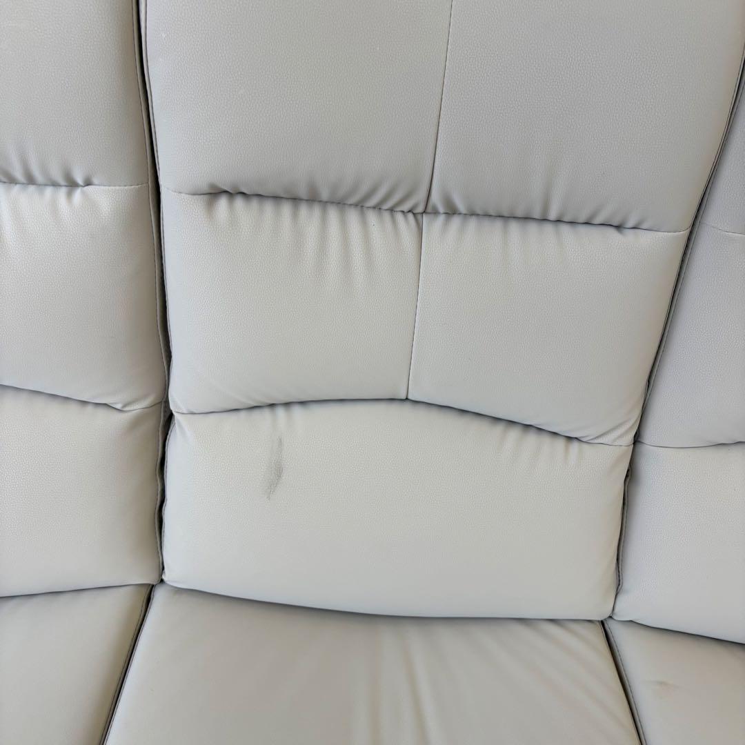 北欧レトロ ニトリ Nシールド フェイクレザーソファー 三人掛けソファー