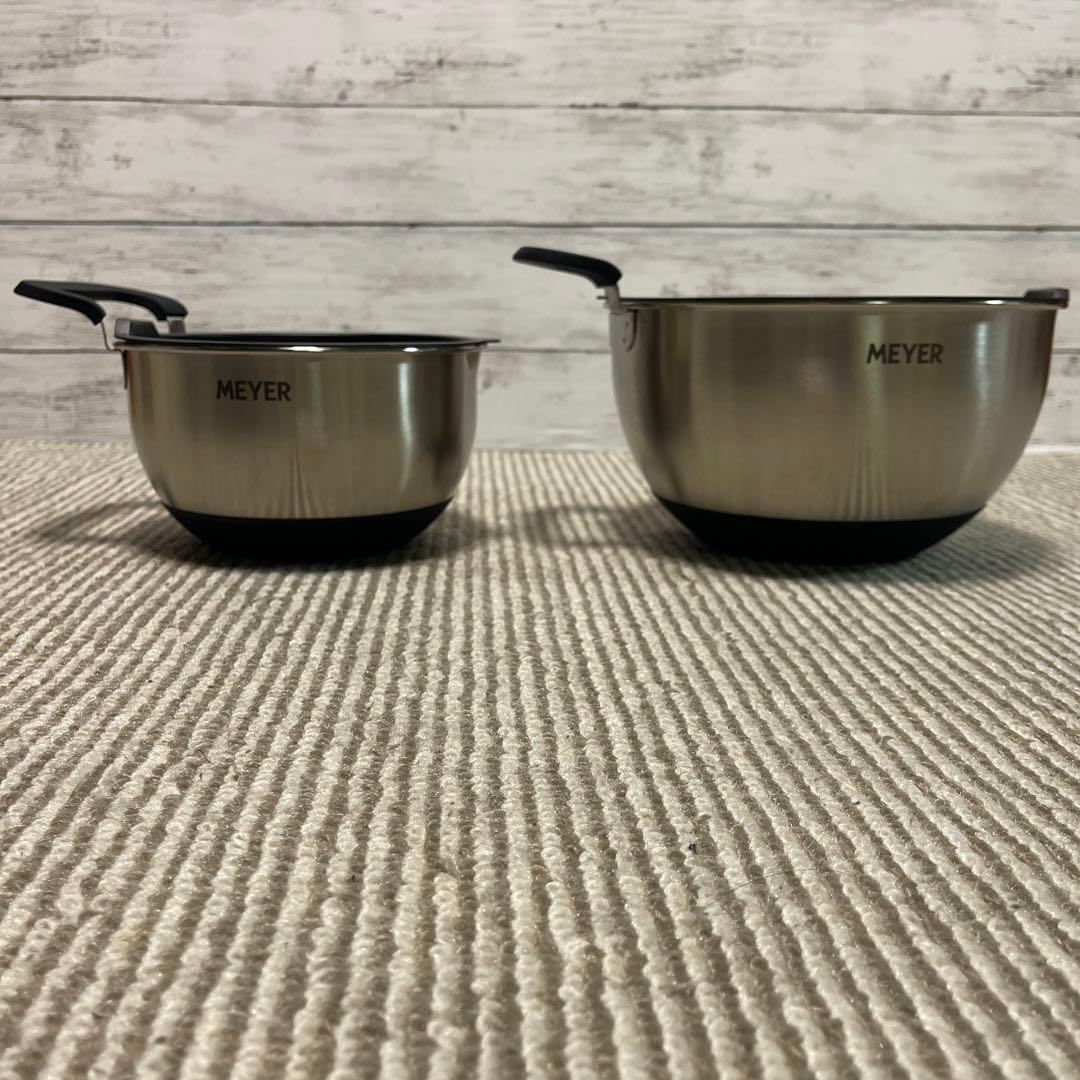 MEYERミキシングボウル蓋付き S&Mサイズセット ブラック